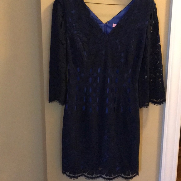 Lilly Pulitzer Dresses & Skirts - Navy blue lace Lilly Pulitzer Tags Attached